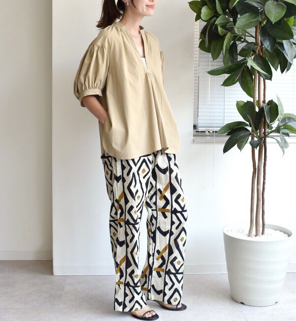 SHIPS for women「〈手洗い可能〉RENU ソフト タイプライター スキッパー 5分袖 ブラウス」|シャツ・ブラウス|