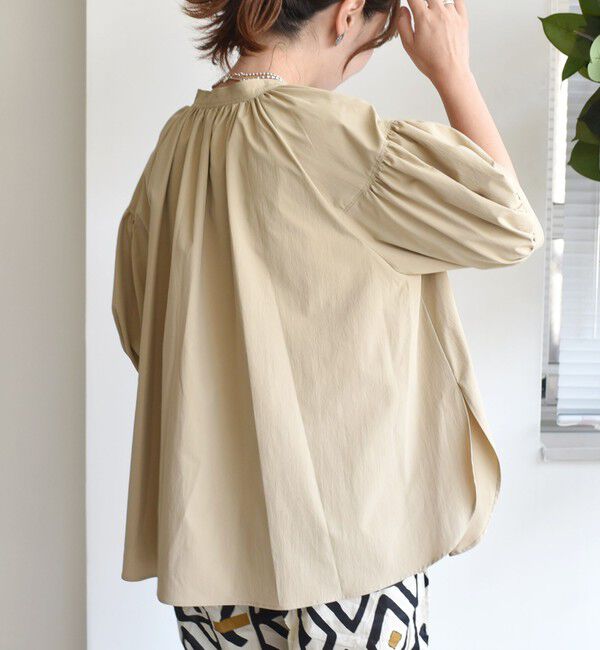 SHIPS for women「〈手洗い可能〉RENU ソフト タイプライター スキッパー 5分袖 ブラウス」|シャツ・ブラウス|