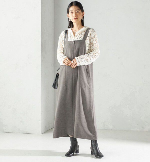 SHIPS for women「〈手洗い可能〉レース ジップアップ パーカ」|パーカー|