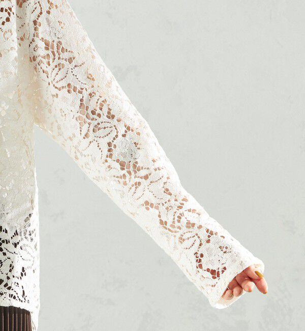 SHIPS for women「〈手洗い可能〉レース ジップアップ パーカ」|パーカー|