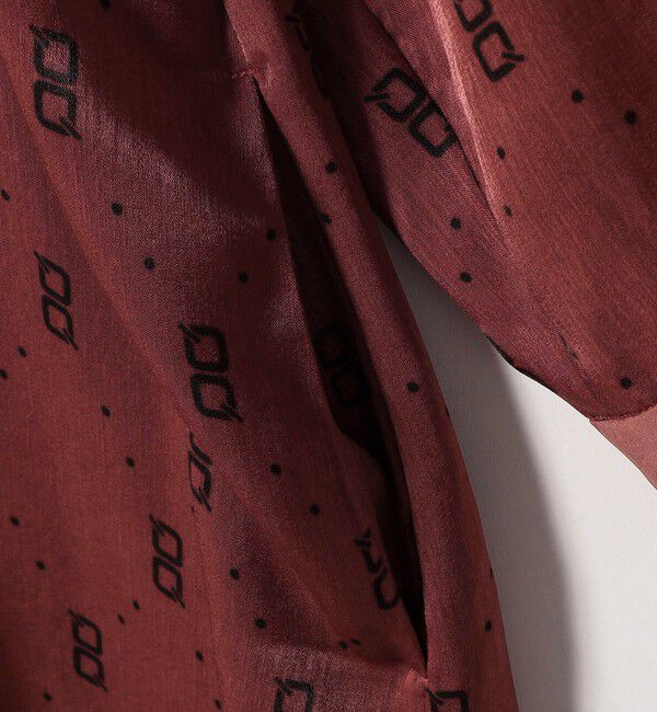 quaranciel「quaranciel:〈手洗い可能〉モノグラム ドット ロング シャツ ワンピース」|ワンピース|