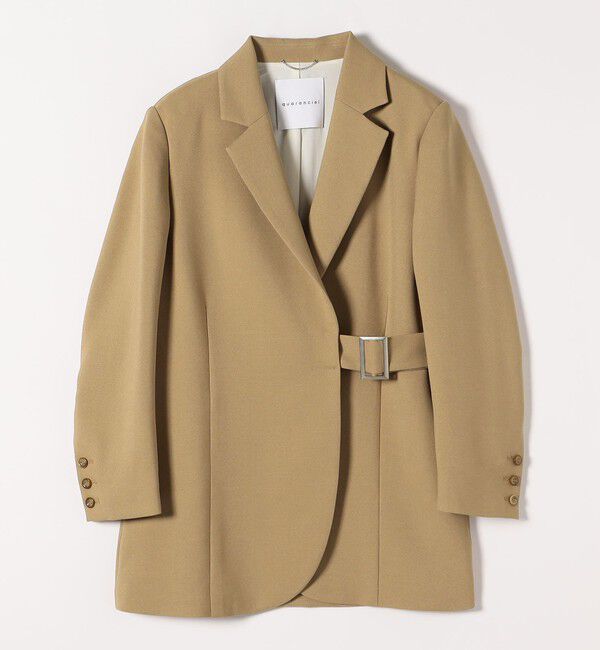 quaranciel「quaranciel:〈洗濯機可能〉ダブルクロス ベルト デザイン 3way テーラード ジャケット」|テーラードジャケット|