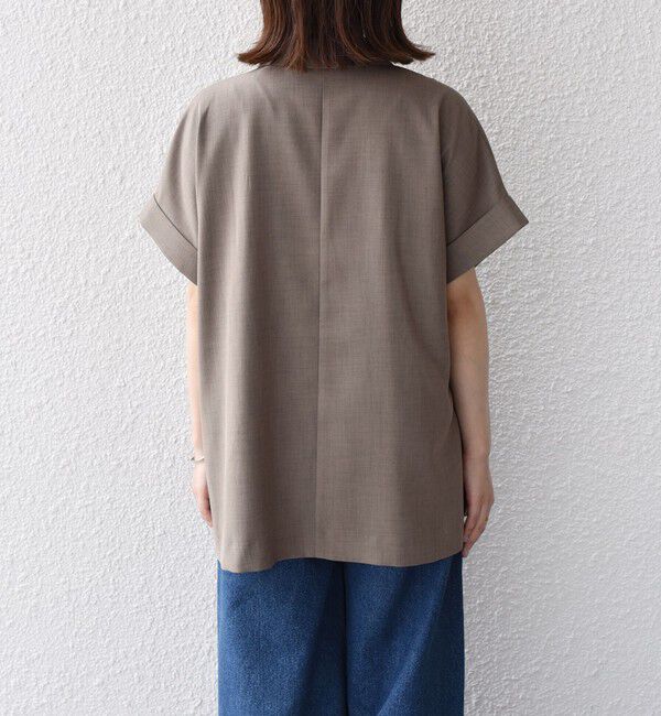 SHIPS Colors 「SHIPS Colors:〈手洗い可能〉クリスピー ショートスリーブ ジャケット」|テーラードジャケット|