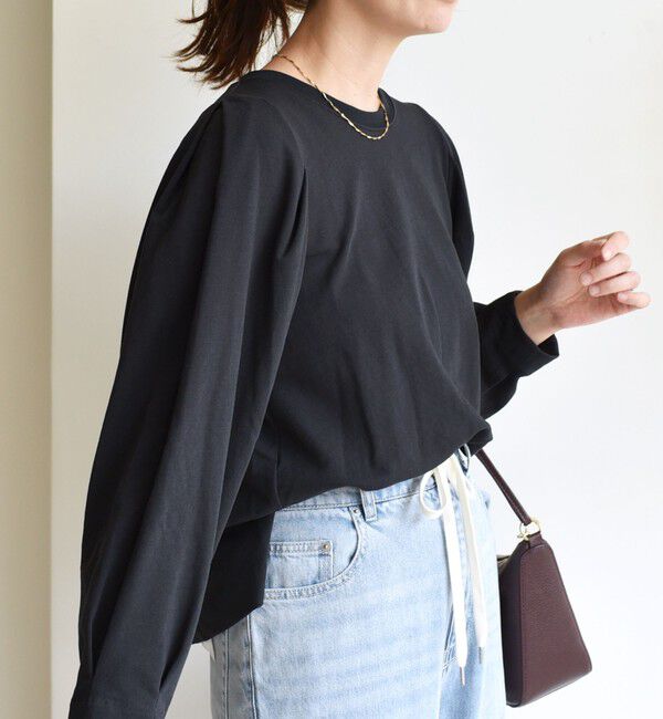 SHIPS for women「DEPEND インレー タック デザイン プルオーバー」|Tシャツ・カットソー|