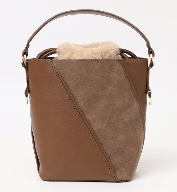 quaranciel「quaranciel: 2way コンビ バケツ ショルダーバッグ &times; フェイクファー 巾着」|ショルダー・メッセンジャー|