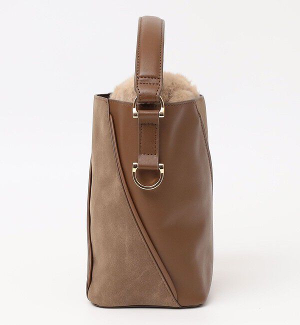 quaranciel「quaranciel: 2way コンビ バケツ ショルダーバッグ &times; フェイクファー 巾着」|ショルダー・メッセンジャー|