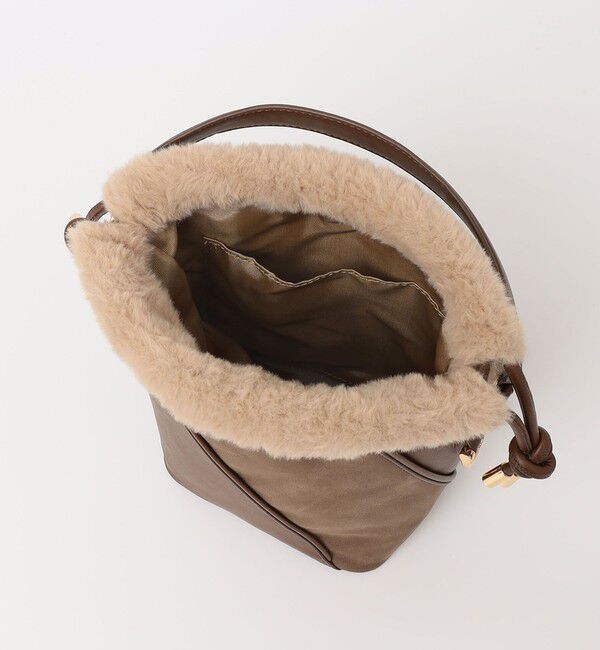 quaranciel「quaranciel: 2way コンビ バケツ ショルダーバッグ &times; フェイクファー 巾着」|ショルダー・メッセンジャー|