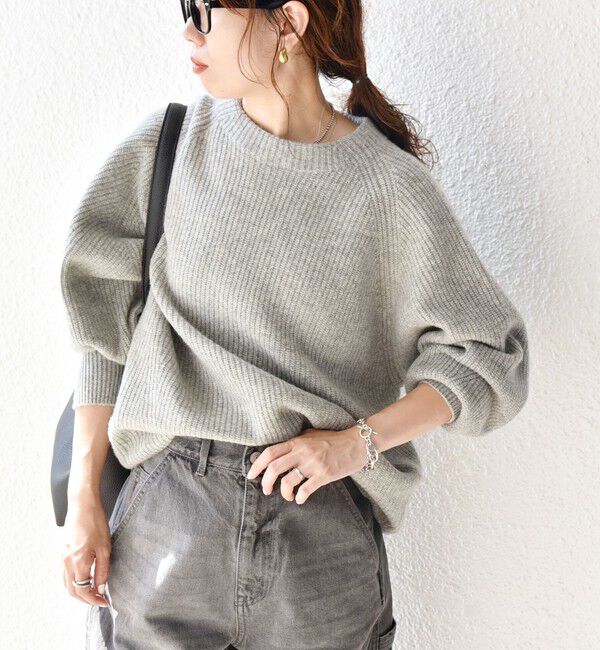 SHIPS any「SHIPS any:〈手洗い可能〉AQUA カシミヤ ミックス ハイネック ニット」|ニット・セーター|