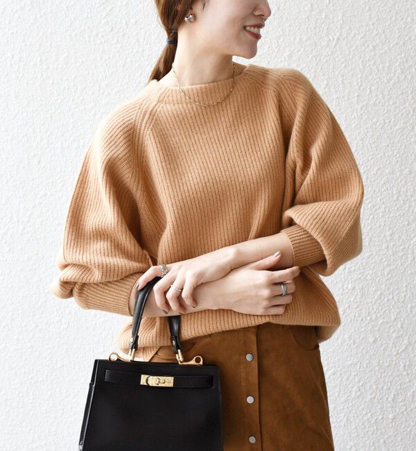 SHIPS any「SHIPS any:〈手洗い可能〉AQUA カシミヤ ミックス ハイネック ニット」|ニット・セーター|