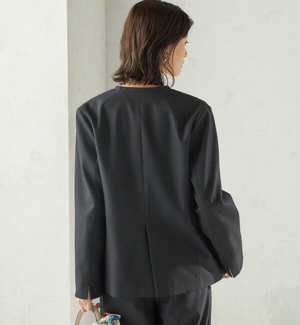 SHIPS for women「〈手洗い可能〉DELEGANT ダブルカラー ジャケット（セットアップ対応）」|ノーカラージャケット|