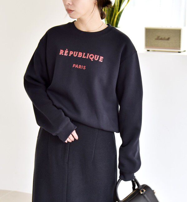 quaranciel「ANGE IN DISGUISE:〈手洗い可能〉デザイン ロゴ プリント スウェット」|スウェット・ジャージ|