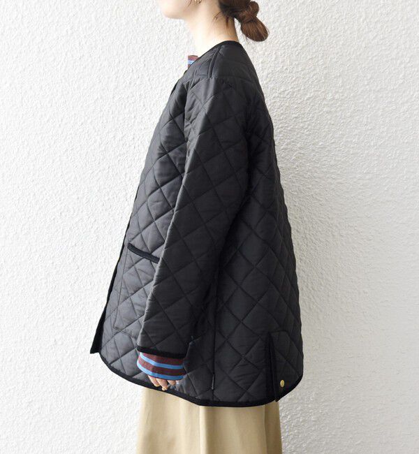 SHIPS any「Traditional Weatherwear: ARKLEY Aライン ミドル ノーカラー コート」|ノーカラーコート|