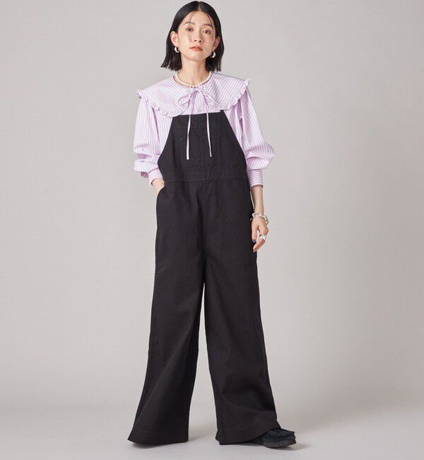 SHIPS for women「SHIPS NINE CASE:〈手洗い可能〉ビッグ カラー ブラウス」|シャツ・ブラウス|