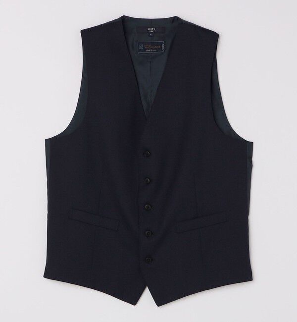 SHIPS Colors 「SHIPS Colors:〈洗濯機可能〉T/W スーツ ベスト(セットアップ対応可能)」|ベスト・ジレ|ネイビー