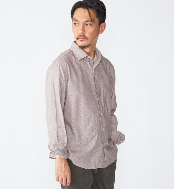 SHIPS「SHIPS: プリント ワイドカラー シャツ」|シャツ・ブラウス|