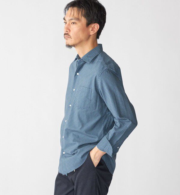 SHIPS「SHIPS: プリント ワイドカラー シャツ」|シャツ・ブラウス|