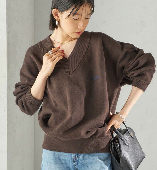 SHIPS for women「【SHIPS別注】J.J MERCER:〈洗濯機可能〉Vネック ニット」|ニット・セーター|ブラウン
