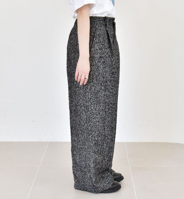 quaranciel「quaranciel: ツイード タック ワイド パンツ」|その他|