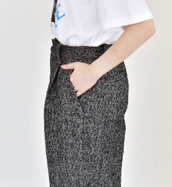 quaranciel「quaranciel: ツイード タック ワイド パンツ」|その他|