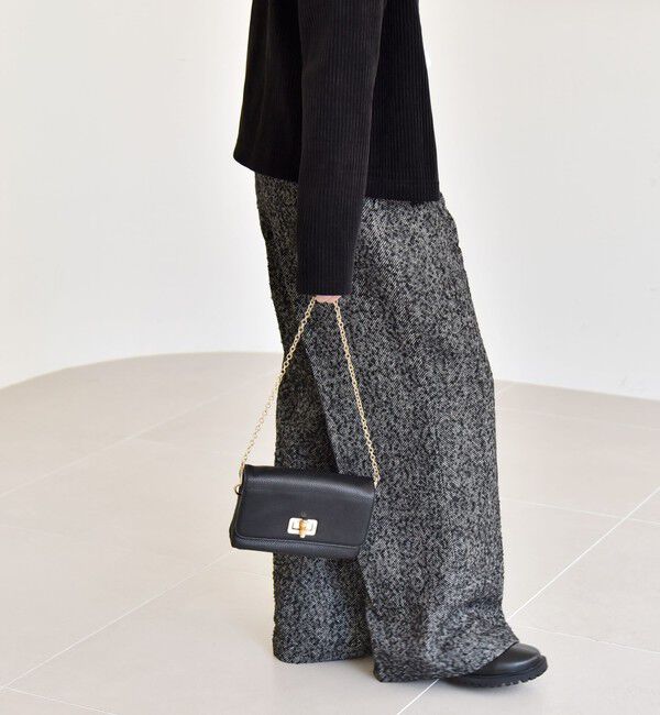 quaranciel「quaranciel: ツイード タック ワイド パンツ」|その他|