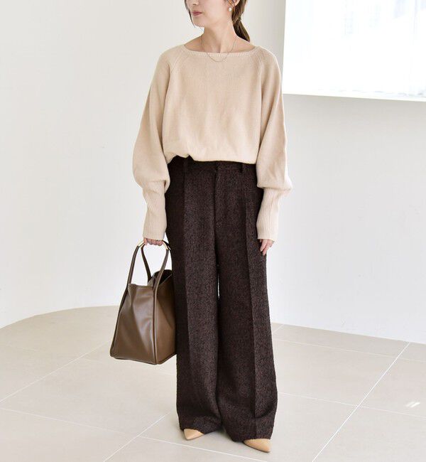 quaranciel「quaranciel: ツイード タック ワイド パンツ」|その他|