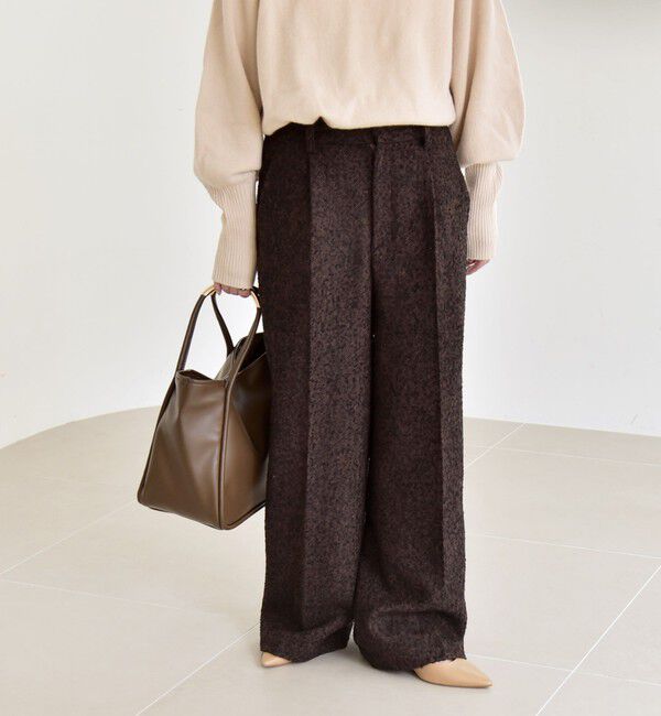 quaranciel「quaranciel: ツイード タック ワイド パンツ」|その他|