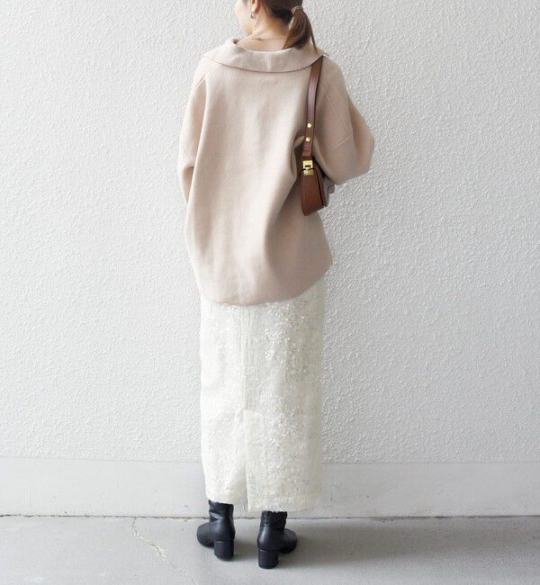 SHIPS any「SHIPS any: スパンコール ジャカード Iライン イージー スカート」|スカート|