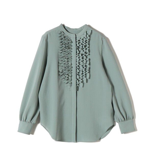 SHIPS for women「〈洗濯機可能〉ポリエステル カルゼ フリル ブラウス」|シャツ・ブラウス|