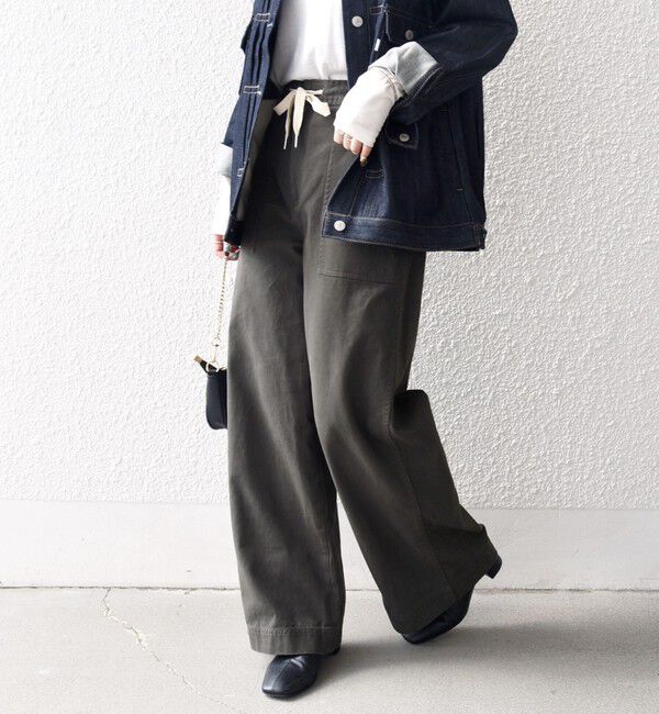 SHIPS any「SHIPS any:〈洗濯機可能〉ドロスト イージー ワイド ストレート ベイカー パンツ」|その他|