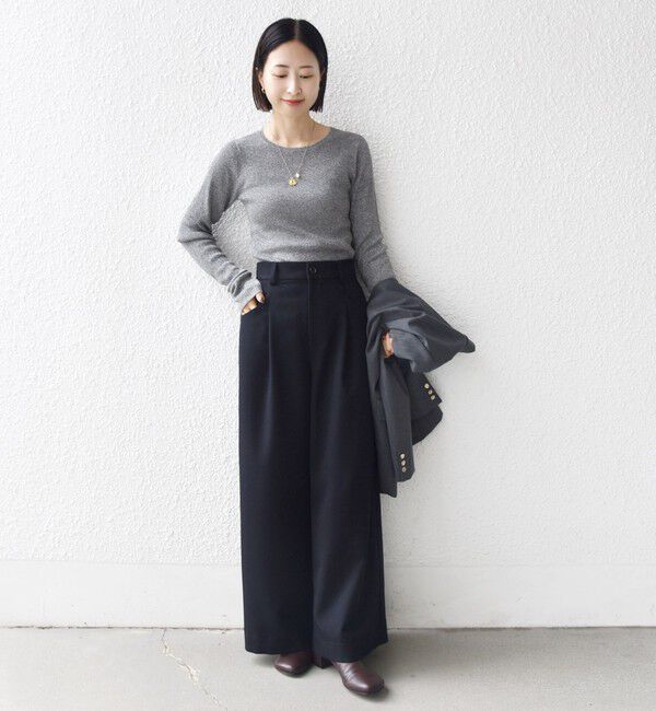 SHIPS for women「〈洗濯機可能〉ウールライク ポケット デザイン ワイド パンツ」|その他|