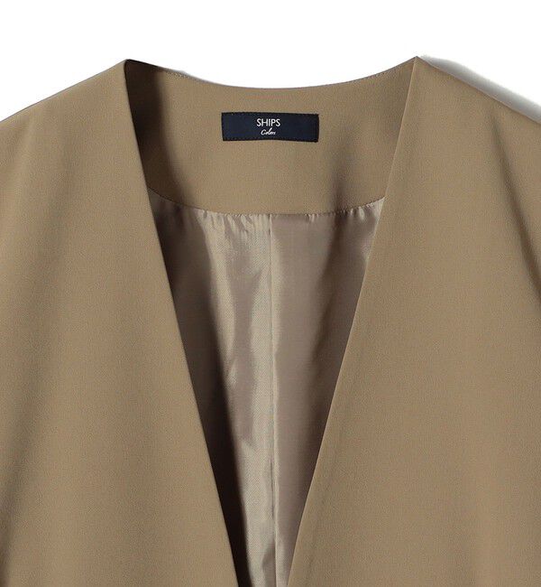 SHIPS Colors 「SHIPS Colors:〈手洗い可能〉2WAY ストレッチ Vカラー ジャケット（セットアップ対応可能）◇」|ノーカラージャケット|