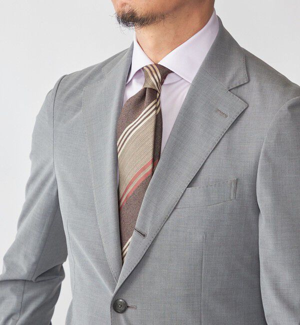 SHIPS「SHIPS: ヴィンテージ アーカイブ シルク メランジ ワイド ストライプ ネクタイ」|ネクタイ・蝶ネクタイ|