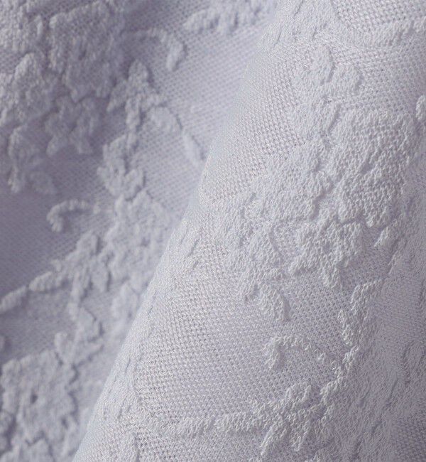 SHIPS for women「《追加予約》【WEB限定】〈手洗い可能〉シアー ジャカード ポロ 襟 ショート スリーブ プルオーバー」|ポロシャツ|