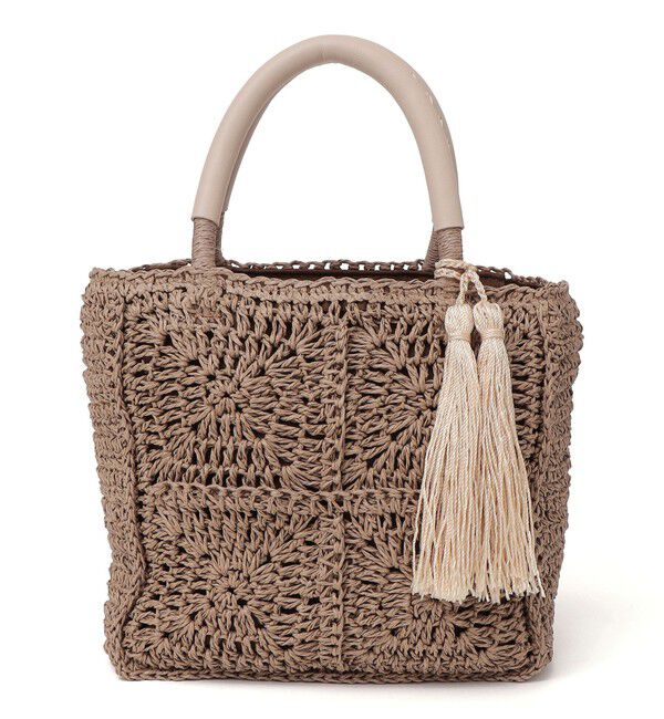 SHIPS any「SHIPS any:  メッシュ ペーパー タッセル トート バッグ」|トートバッグ|
