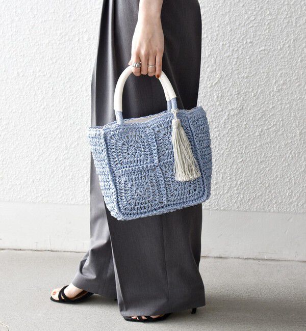 SHIPS any「SHIPS any:  メッシュ ペーパー タッセル トート バッグ」|トートバッグ|