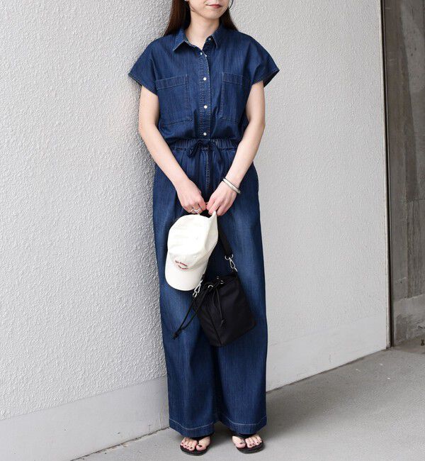 SHIPS Colors 「SHIPS Colors:〈洗濯機可能〉ファンクション デニム フレンチスリーブ シャツ◇」|シャツ・ブラウス|