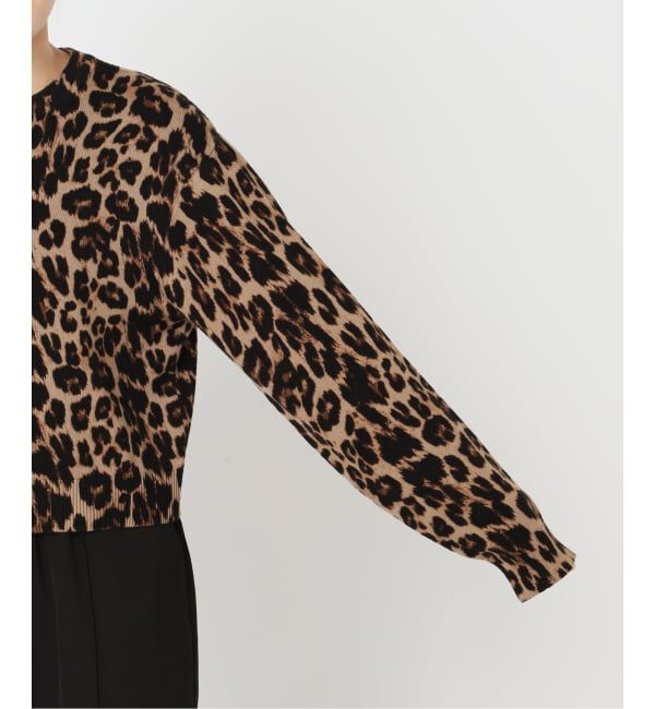 OUTDOOR PRODUCTS Usual Things「レオパード プリントクルーネックカーディガン」|ニット・セーター|