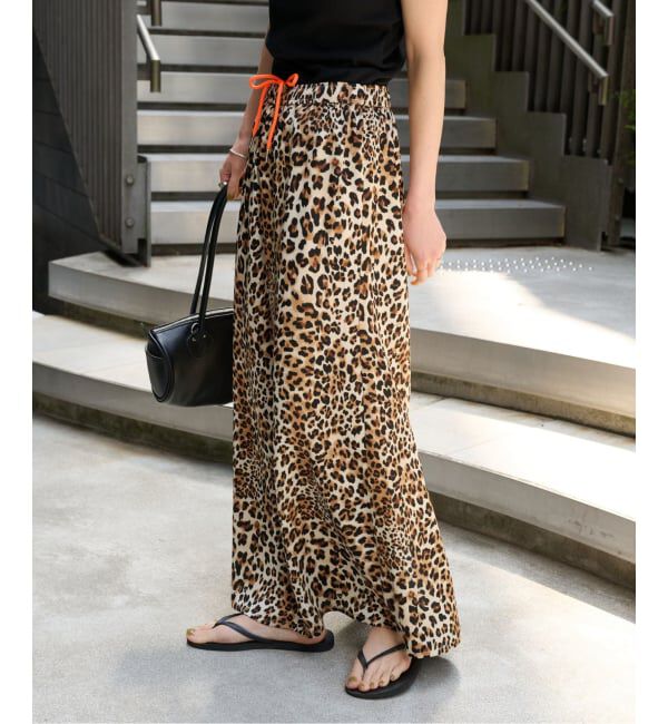 OUTDOOR PRODUCTS Usual Things「≪予約≫レオパードスカート」|スカート|キャメル