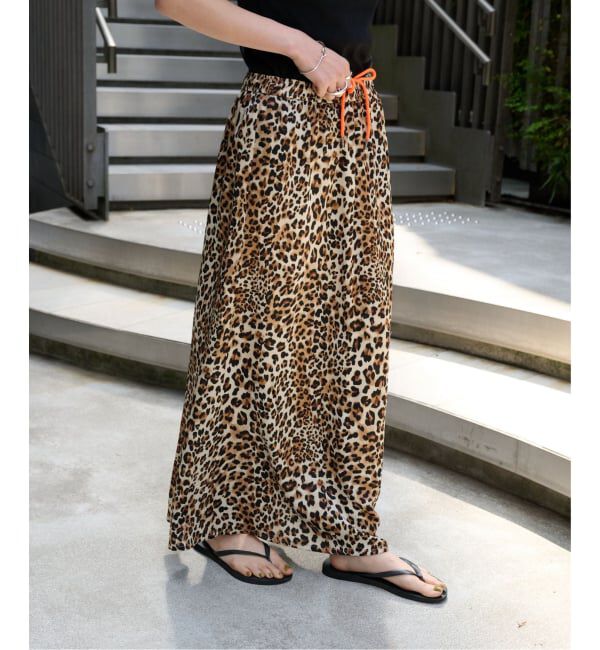 OUTDOOR PRODUCTS Usual Things「≪予約≫レオパードスカート」|スカート|