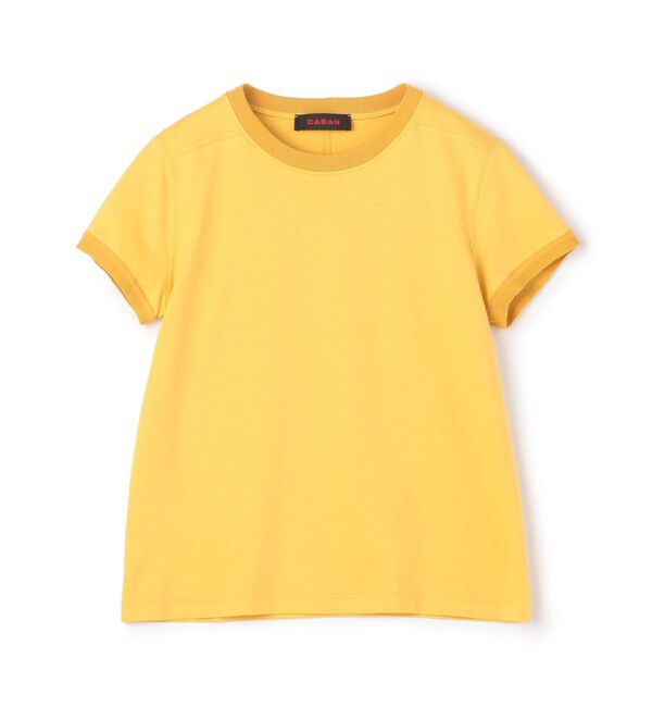 CABaN「コットン リブコンビクルーネックプルオーバー」|Tシャツ・カットソー|21 ライトイエロー