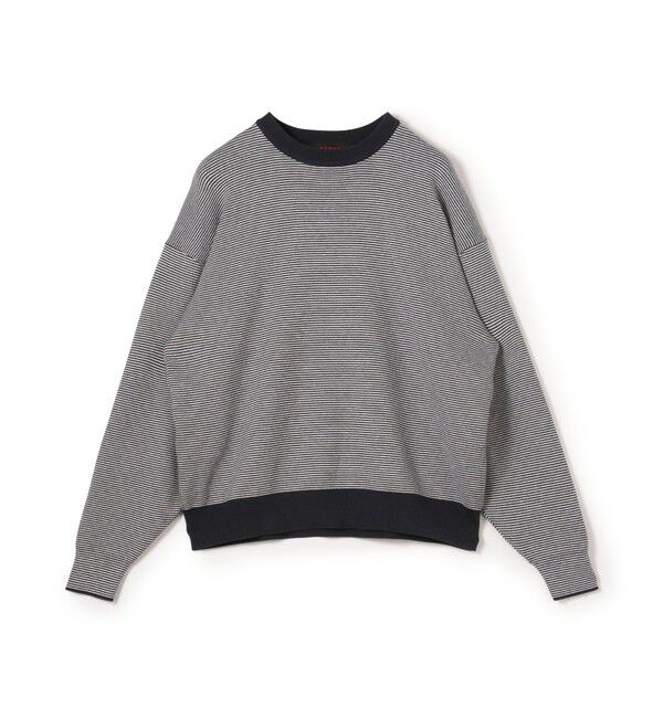 CABaN「CABaN コットンカシミヤ クルーネックプルオーバー」|ニット・セーター|68 ネイビーボーダー