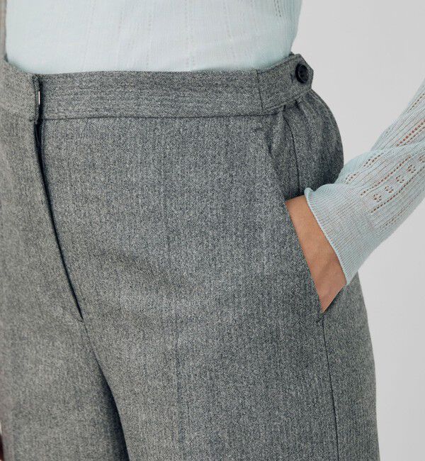 DES PRES「フランネルウールストレッチ セミワイドパンツ」|スラックス|