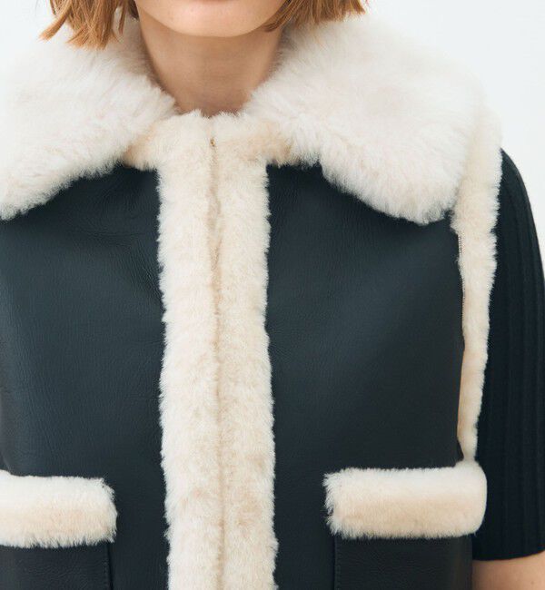 TOMORROWLAND collection「ナッパランムートン リムーバルカラージレ」|ダウンベスト・ベスト|