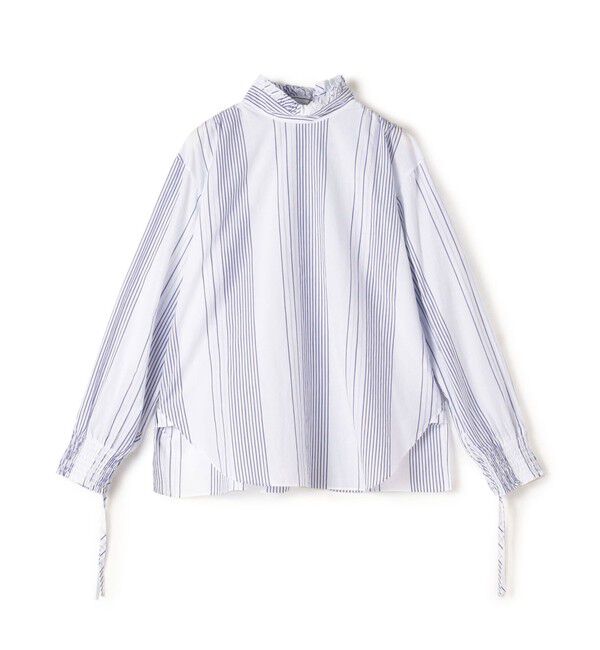 GALERIE VIE「コットン スタンドネックフリルシャツ」|シャツ・ブラウス|62 ホワイト系