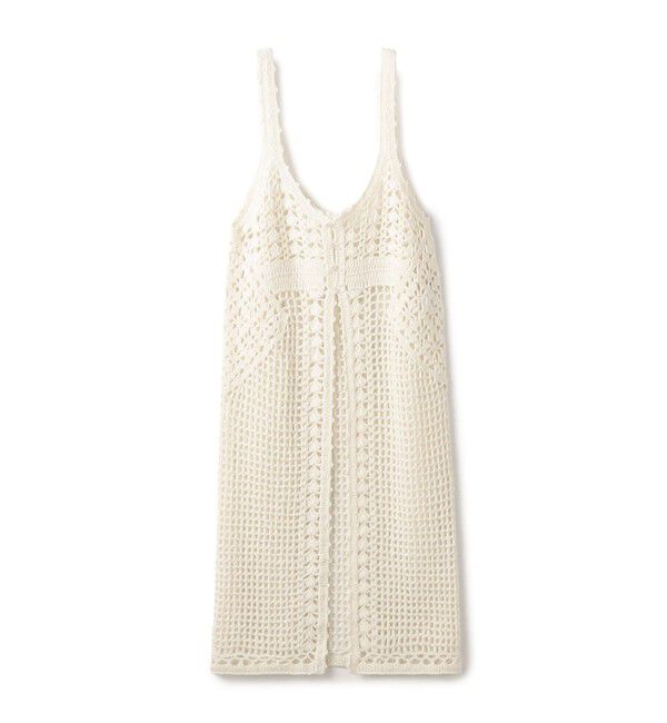 MACPHEE「ハンドクロシェ キャミソールジレ」|ベスト・ジレ|11 ホワイト