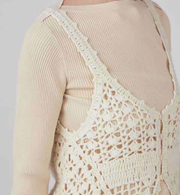 MACPHEE「ハンドクロシェ キャミソールジレ」|ベスト・ジレ|