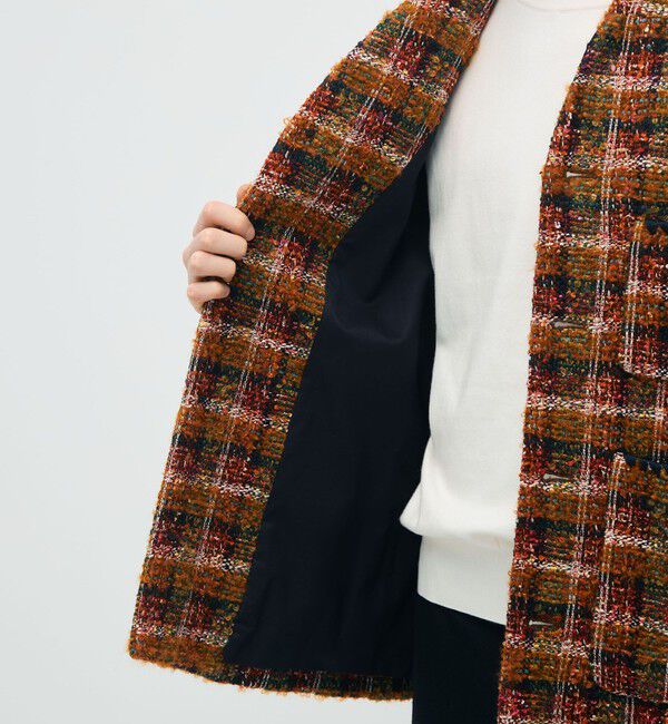 CABaN「CABaN ループツイード ノーカラージャケット」|ノーカラージャケット|