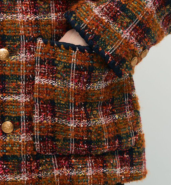 CABaN「CABaN ループツイード ノーカラージャケット」|ノーカラージャケット|