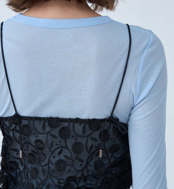 MACPHEE「メッシュエンブロイダリー キャミソール」|キャミソール|