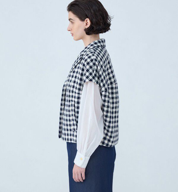 TOMORROWLAND collection「タムタムギンガム ノッチドカラージレ」|ベスト・ジレ|